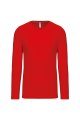 Heren T-shirt lange mouw V Hals Kariban K358 RED